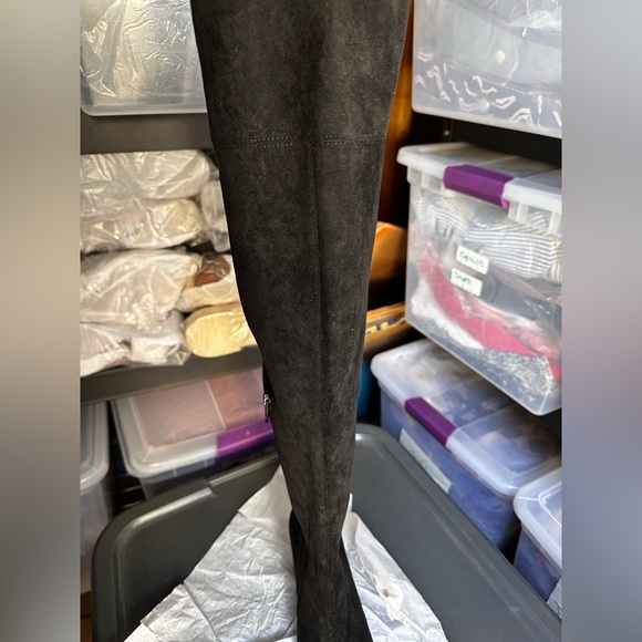 Jeffrey Campbell Parisah BLACK Over The Knee Sock Boots Suede 8.5 US NEW - Picture 14 of 14